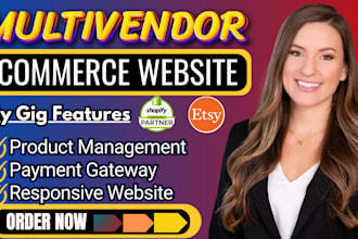 build shopify multivendor ecomerce marketplace website or multivendor website