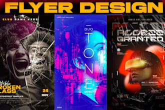 do 3d motion event flyer design within 24 hours