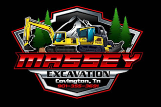 create exclusive and marvelous excavation logo  design