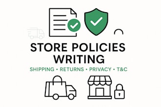 write about us shipping return privacy policy terms and condition for your store