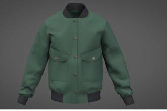 create 3d garment, clothing mockup, apparel and sportwear with 3d animation