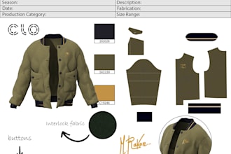 design 3d garment, clothing, t shirt in clo3d, 2d teckpack, marvelous designer