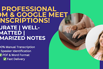 transcribe and summarize your zoom or google meet calls