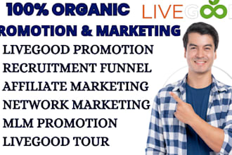 do exclusive livegood promotion, livegood tour and MLM promotion for new sign up