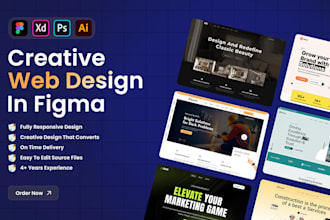 design a modern and responsive website UI in figma