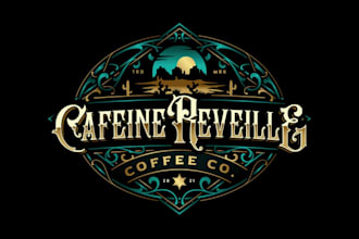 design art novena style coffee company logo