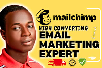 setup active mailchimp email marketing, automation and campaign