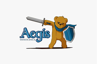 design eye catching teddy bear holding logo