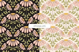design seamless patterns for textile fabric and printing