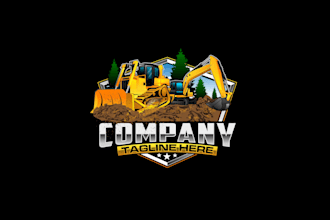 create high quality and beautiful excavation logo  design