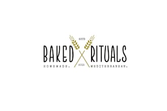 design baked rituals wholesale bakery logo
