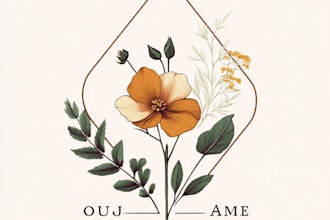 design a custom botanical logo and brand identity