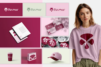 create minimalist business logo design and brand identity with branding kit