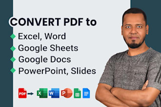 convert PDF to word, excel, google sheets, retype PDF, copy paste