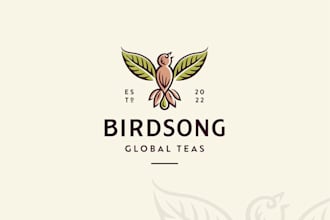 design birdsong global teas logo