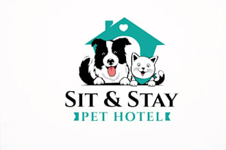 design boarding kennel pet animal logo