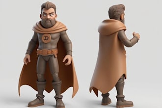 design 3d toy, 3d action figure for 3d printing