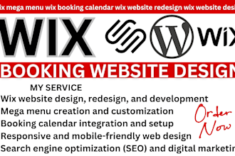 do wix mega menu wix booking calendar wix website redesign wix website design