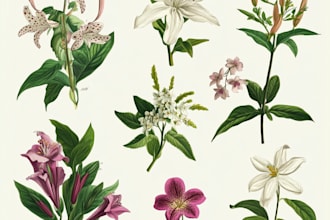 make a beautiful botanical or floral illustration