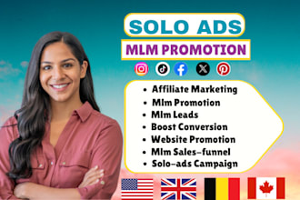 blast solo ads campaign, mlm promotion, affiliate link sign up, website traffic