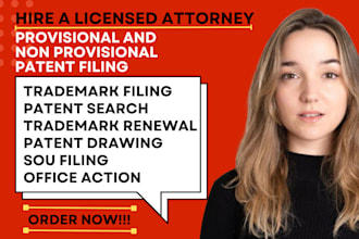be your US licensed attorney for your trademark and patent needs with uspto