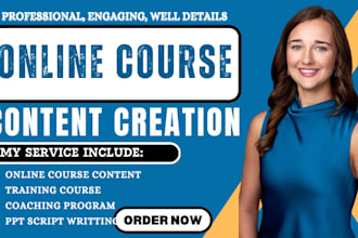 create online training  course content, elearning, ppt voiceover video creation
