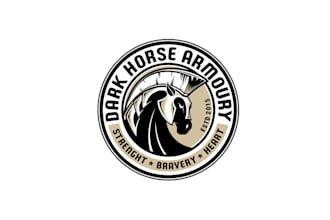 design creative newest apparel range dark horse logo