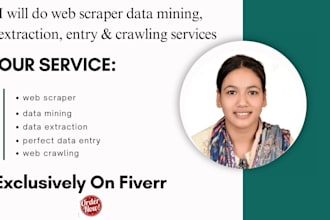do web scraper data mining, extraction, entry crawling services