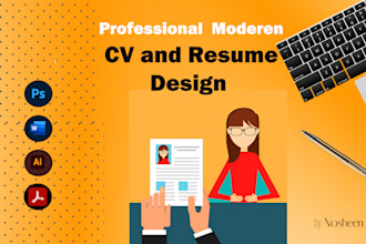 design professional resume or modern ats friendly CV template