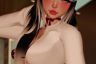 do custom vrchat avatar 3d model vrc avatar nsfw furry avi vr character vtuber