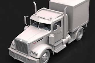 3d car model, 3d truck,vehicle modeling,truck in zbrush 3d printing file editing