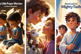 christian children book and do christian children bible story illustration