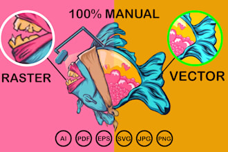 convert raster to vector file high resolution ai,png,eps