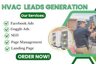 generate hvac leads roofing leads airduct leads via facebook ads landing page