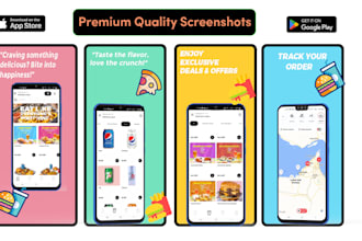 design eye catching  app store and play store screenshots for your mobile app