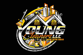 create wonderful and excellent pressure washing logo design