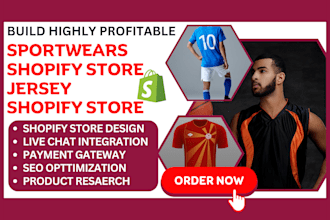 design sportwears shopify store  jersey shopify store