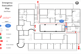 create fire emergency plan escape evacuation plan floor plan mep building plan