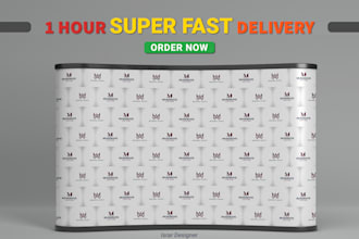 design creative event backdrops, step and repeat banners and expo displays