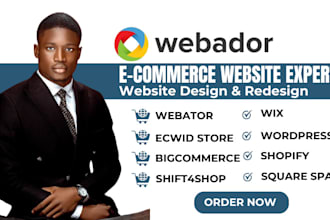 build, redesign professional webador, wix, wordpress, shift4shop website