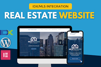 design real estate website in wordpress with idx mls integration and SEO