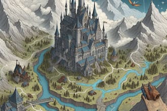 draw fantasy dnd character concept art dnd party map