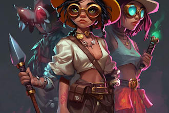 create game character art in unique style