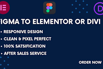 convert figma to wordpress elementor or divi builder