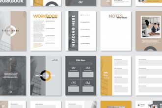 design typeset layout format journal workbook planner graphic design pitch desk