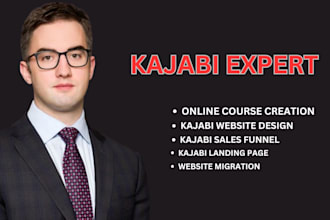 build kajabi, website, design kajabi sales funnel landing page