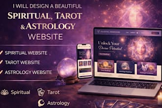 design a beautiful spiritual, tarot or astrology website