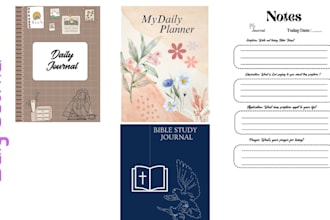 do planner, journal, notebbok, dairy cover or pages and amazon kdp