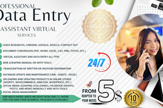 do fast any data entry accurately for you for 5 dollars