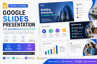 design modern google slides presentation for business and education